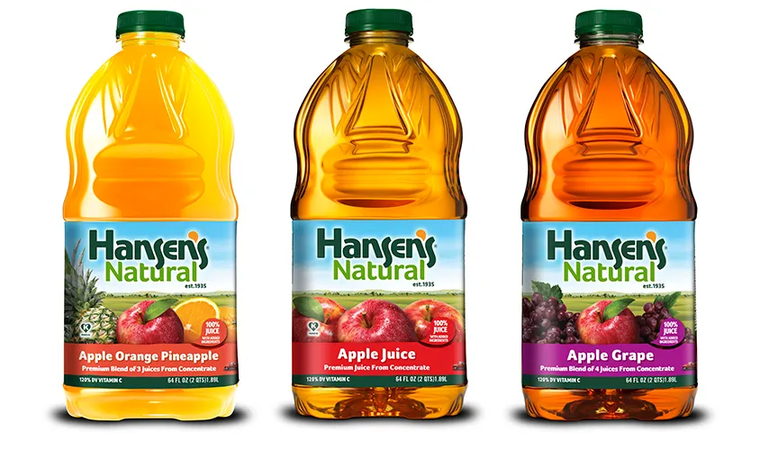 Hansen's Juice Bottles Labels -Omaha, Ne - Epsen Hillmer Graphics Co.
