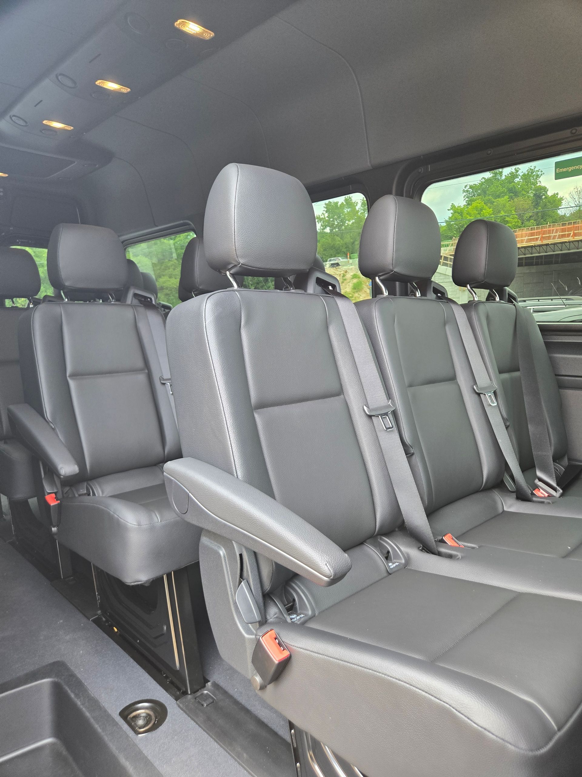 Interior of Cadillac SUV Car Service