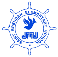 A blue logo for brendan elementary school