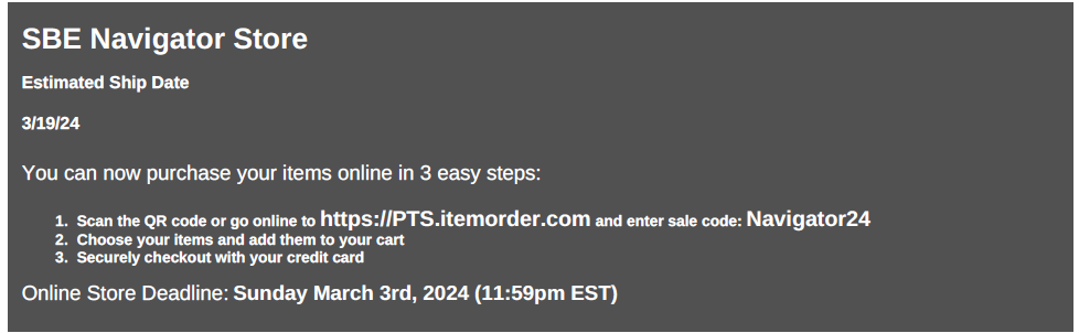 A screenshot of the sde navigator store