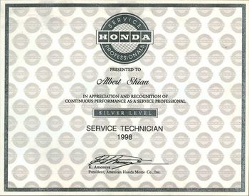 Cam Seal — Silver Level Service Technical 1998 in La Puente, CA