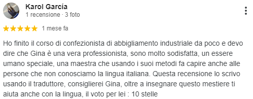 Recensioni Corsi Sartoria Italiana Esperti della Moda