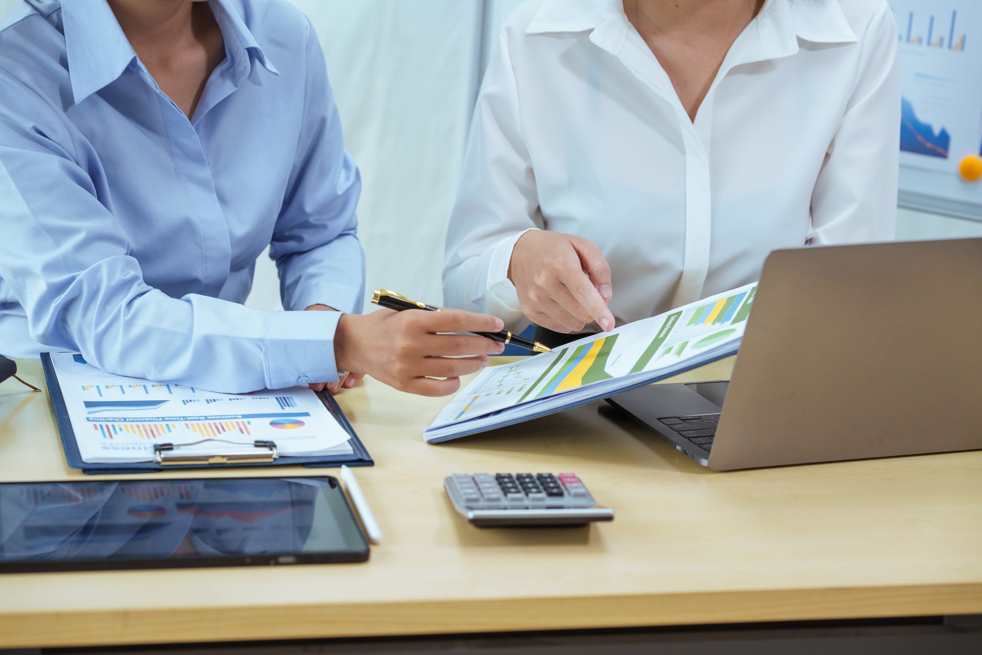 accountant going through payroll services