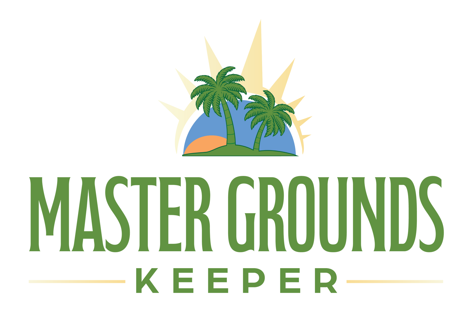 A logo for a company called mgk master grounds keeper.