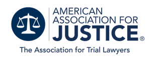 The logo for the american association for justice the association for trial lawyers