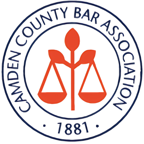 The camden county bar association logo was established in 1881