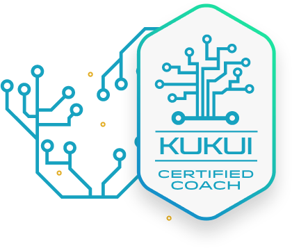 A kukui certified coach logo with a circuit board on it.