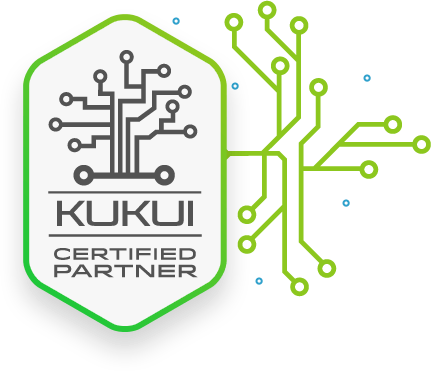 A kukui certified partner logo with a tree in the background.