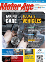 The cover of a magazine titled motor age taking today 's care of vehicles.