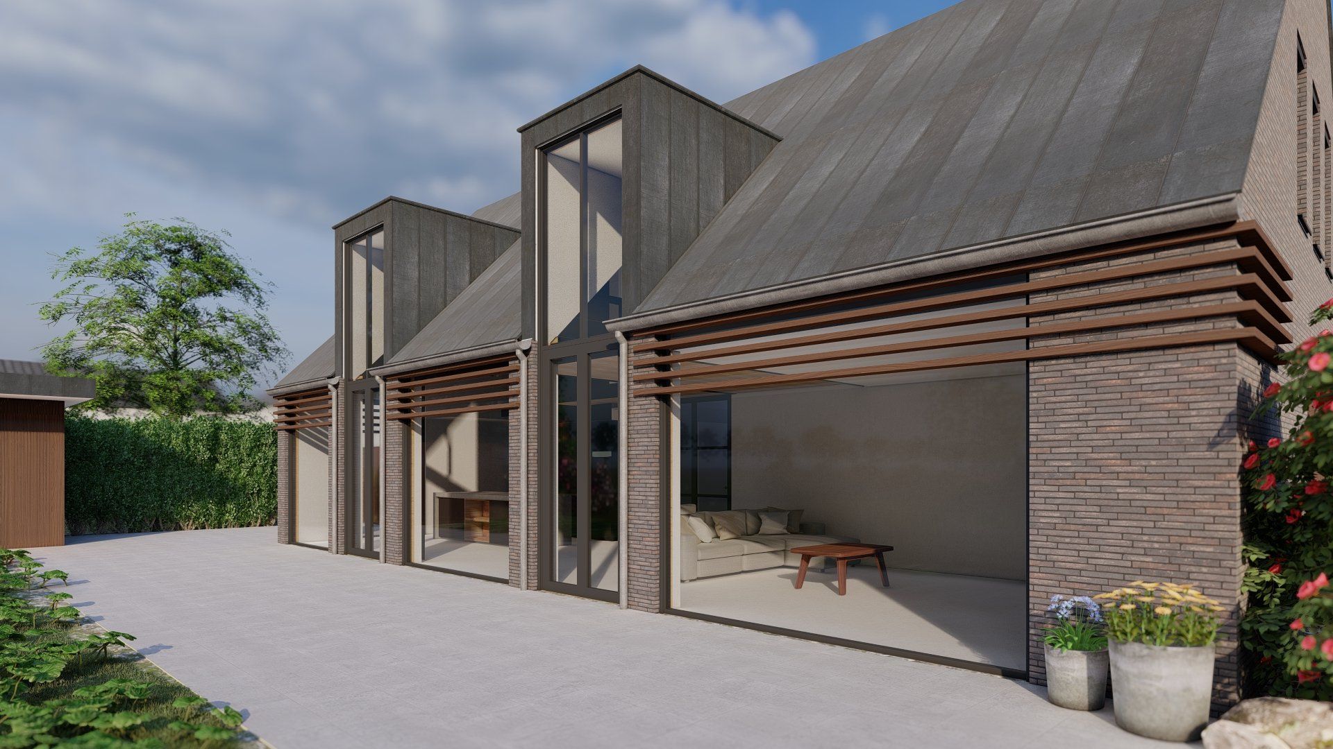 Ontwerp, Duurzame woning, De architecten van Nu, schuurwoning, Huizenhoog, houtbouw, CLT, HSB, Bakel