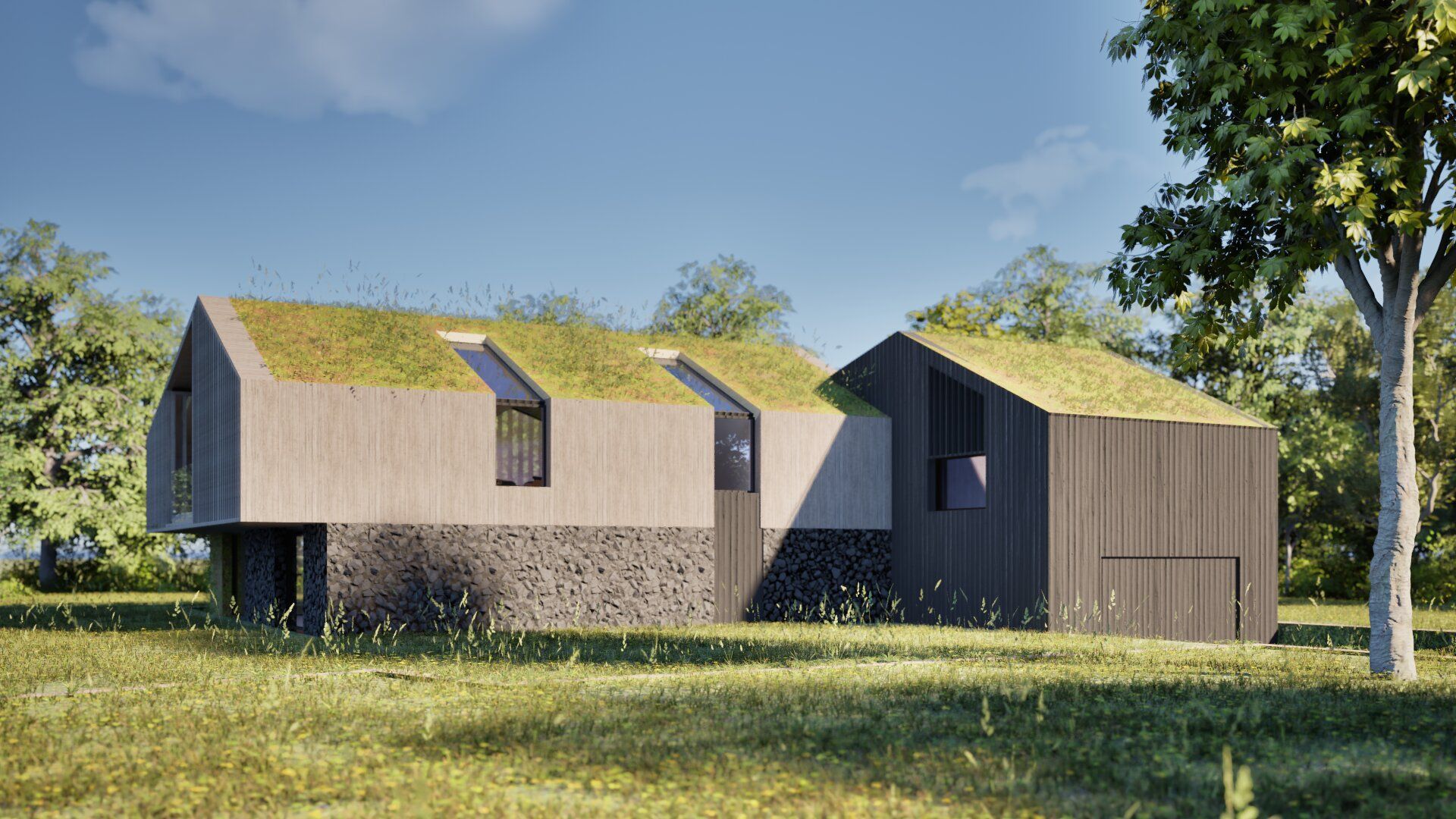 Ontwerp, Duurzame woning, De architecten van Nu, schuurwoning, Huizenhoog, houtbouw, CLT, HSB, Heerlen