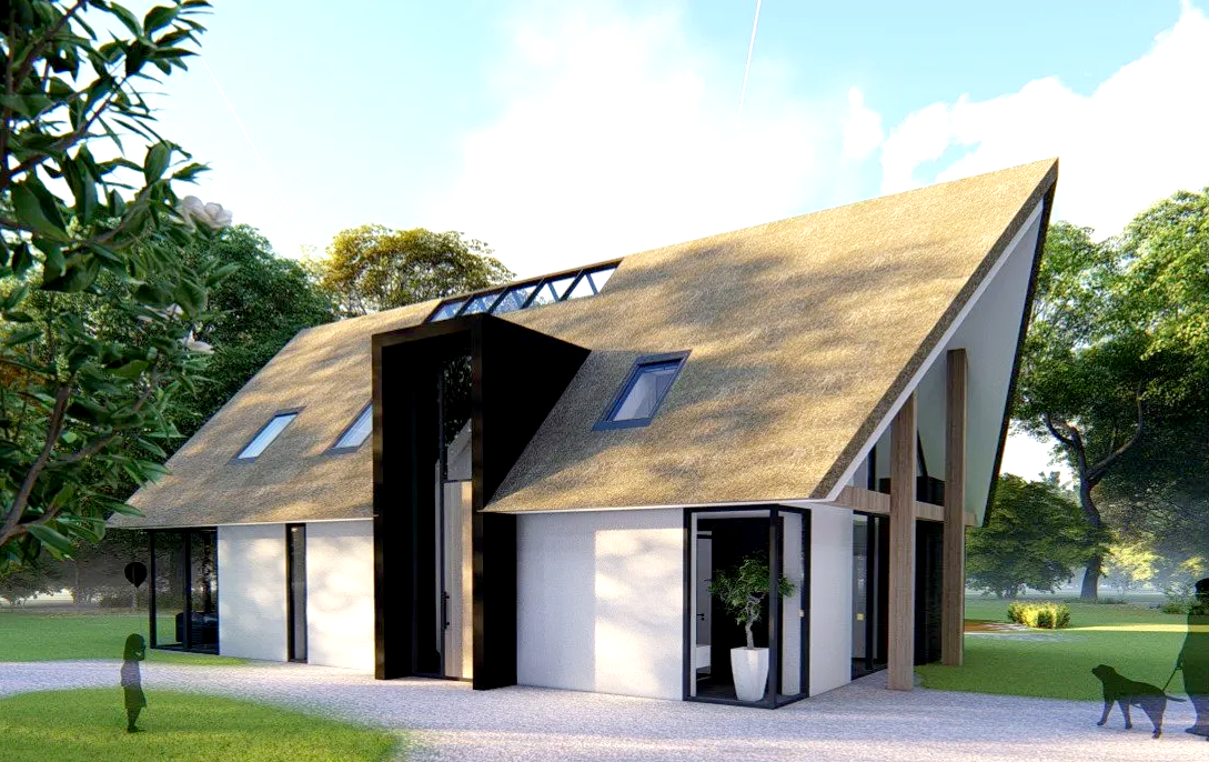 Ontwerp, Duurzame woning, De architecten van Nu, houtbouw, Huizenhoog, Schuurwoning