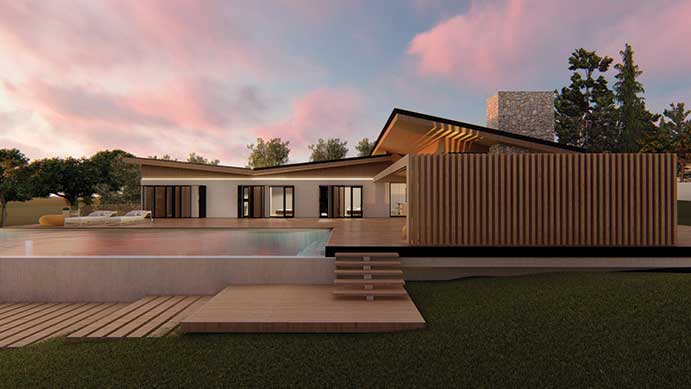 Ontwerp,duurzaam, nieuwbouw woning, Spanje, De architecten van Nu, Huizenhoog, houtbouw, HSB, CLT