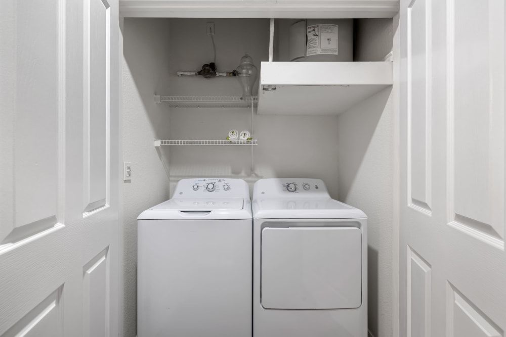 In-unit laundry at Marquis at Waterview in Richardson, TX.