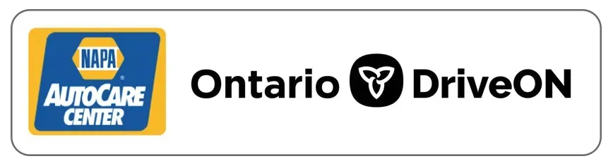 NAPA AutoCare Center with Ontario DriveON logo.