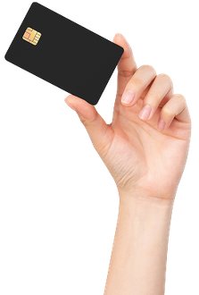 Hand holding a card