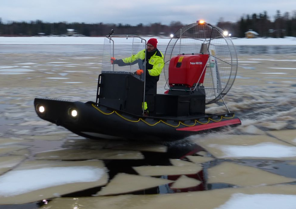 Hydrocopter on ice