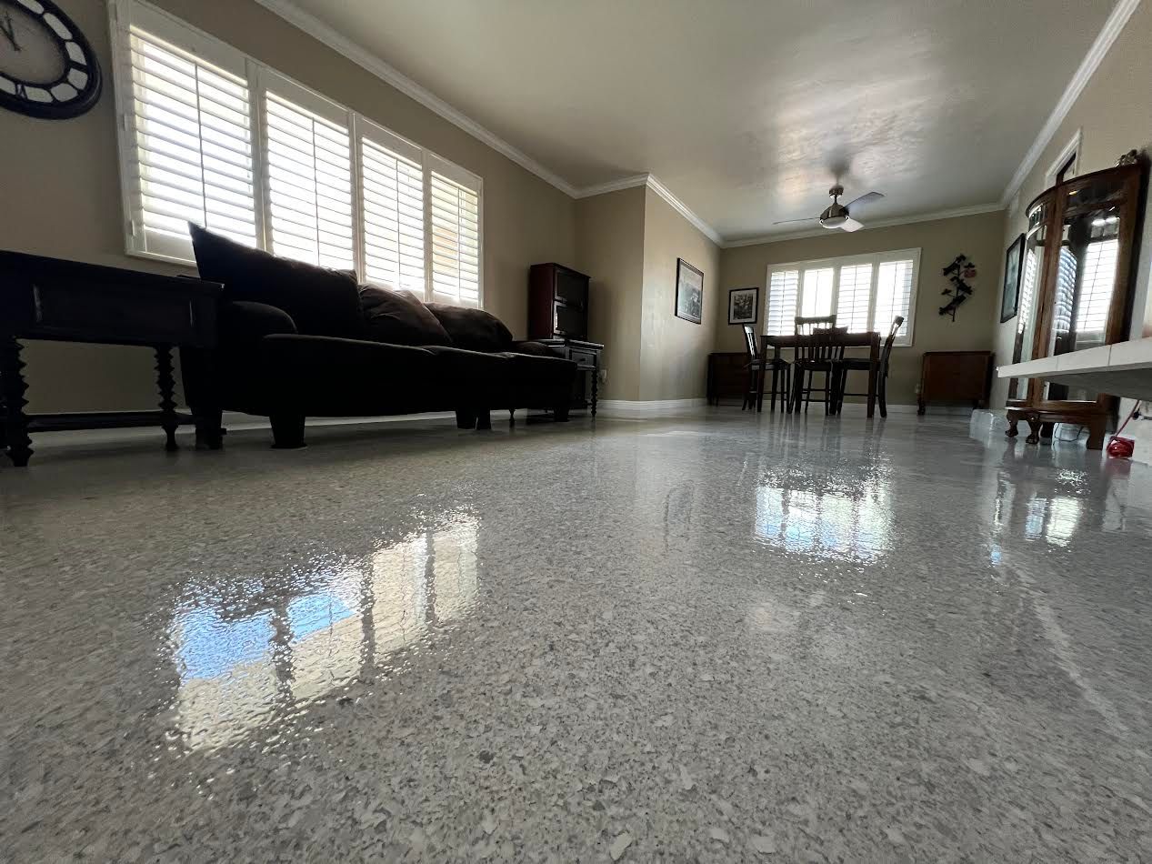 An advertisement for goldenwest epoxy has a picture of a concrete slab
