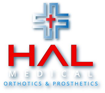 A logo for hal medical orthotics and prosthetics