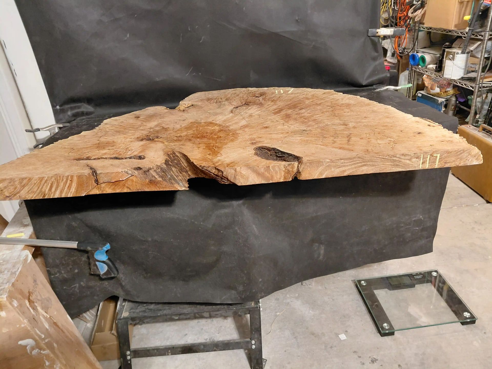 Maple Spalted Burl Slab (Roughly Planed) 
48