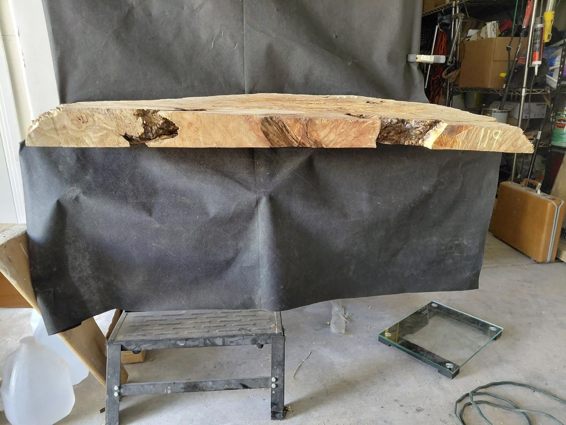 Maple Burl Slab (Roughly Planed) 
(Uneven Surface) 
46