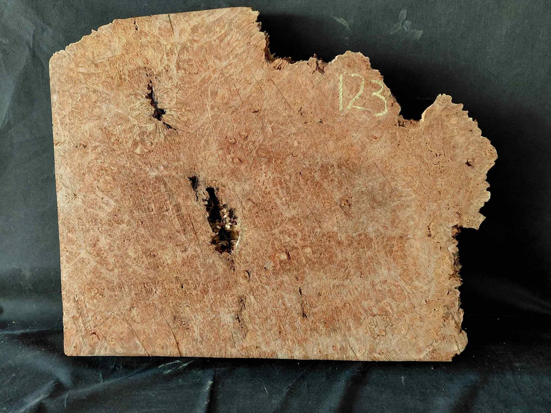 Maple Burl Slab (Roughly Planed, Flat Surface) 
25