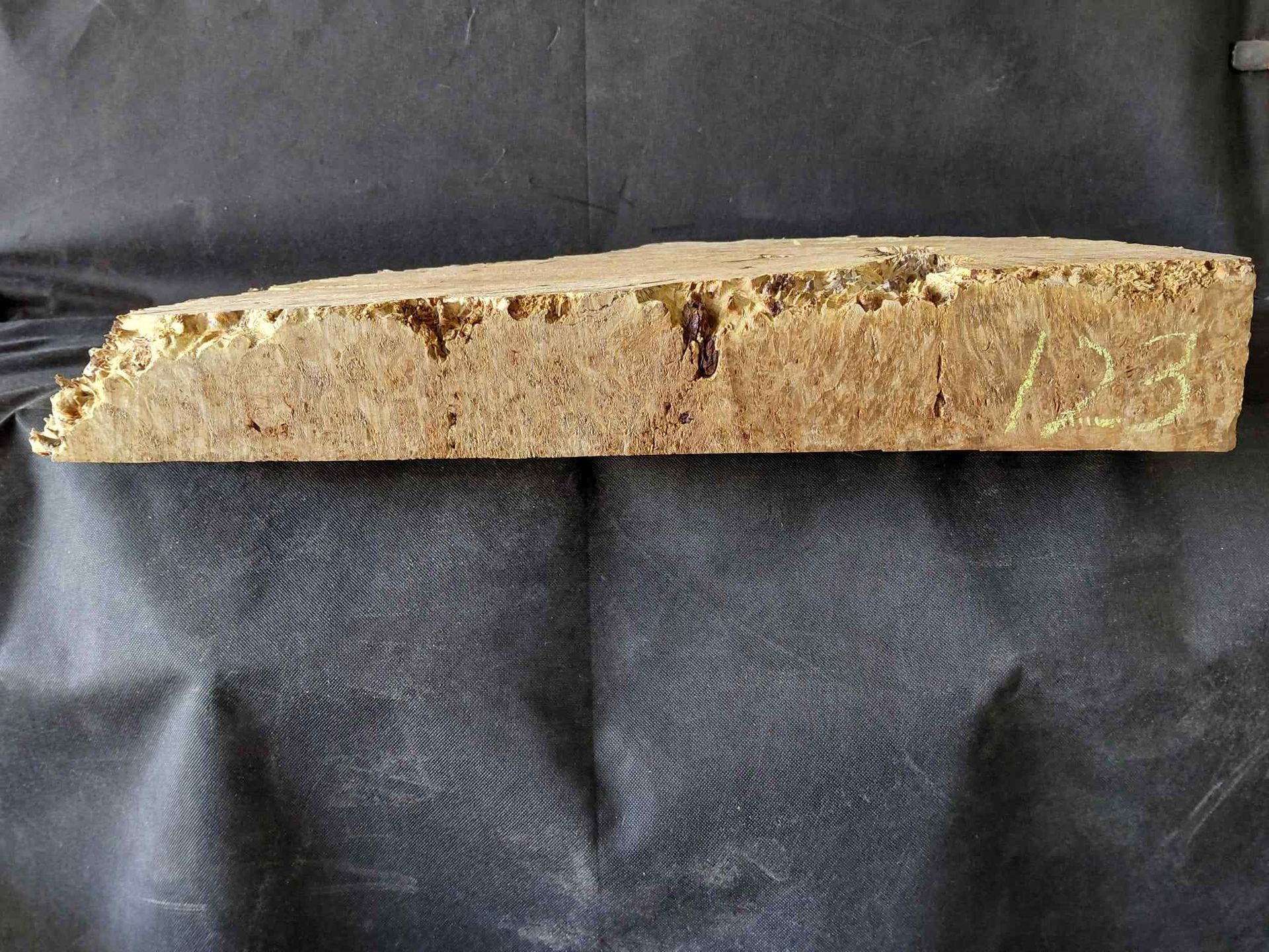 Maple Burl Slab (Roughly Planed, Flat Surface) 
25