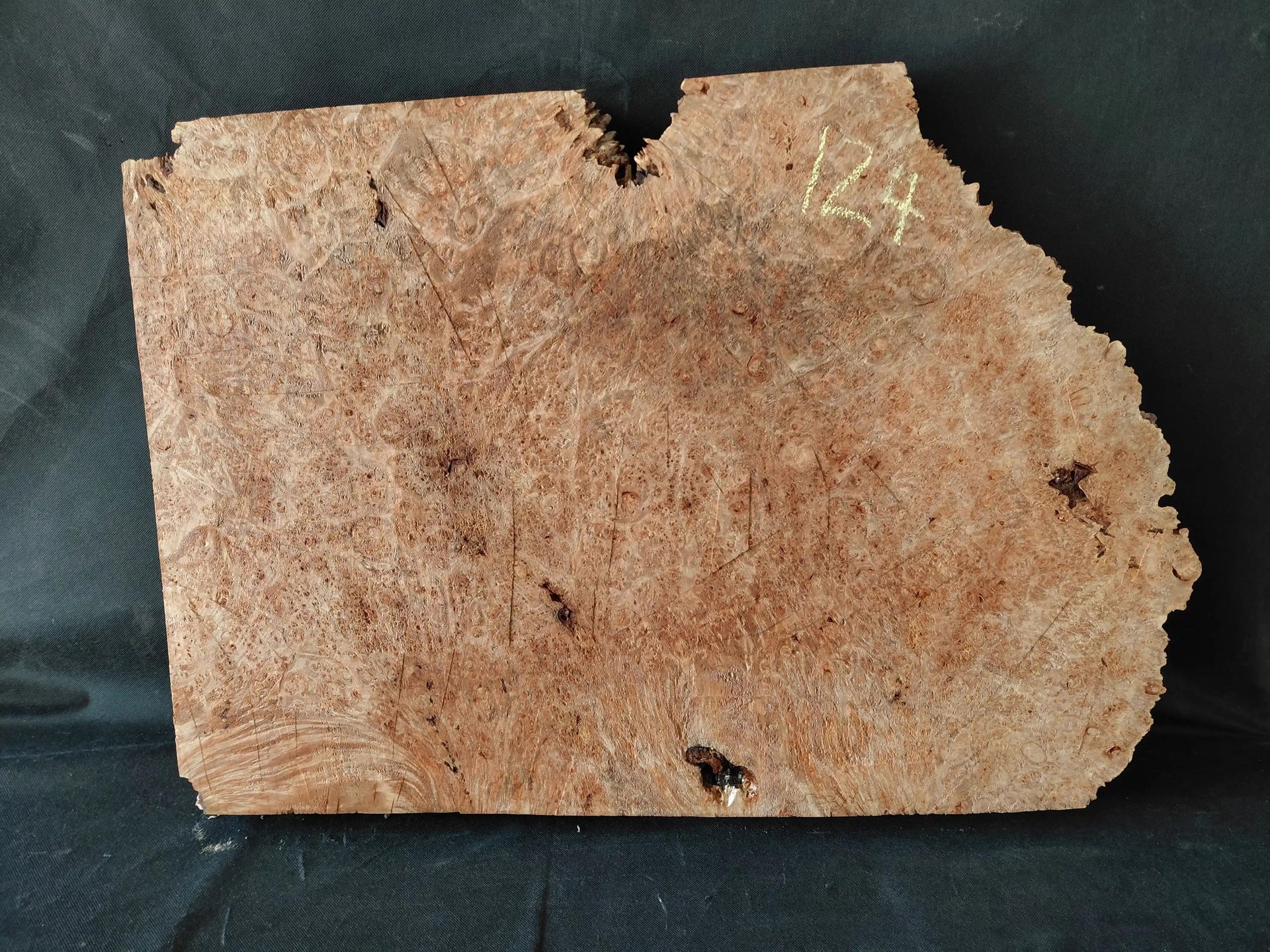 Maple Burl Slab (Roughly Planed, Flat Surface) 
29