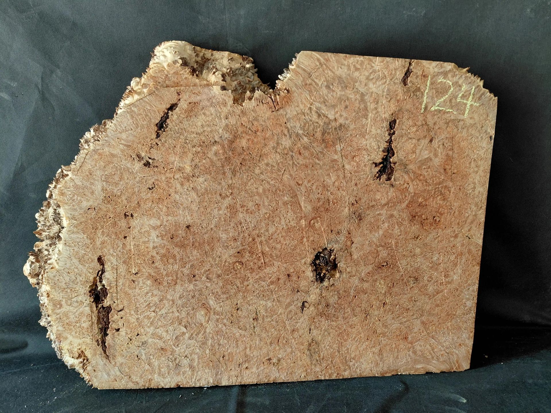 Maple Burl Slab (Roughly Planed, Flat Surface) 
29