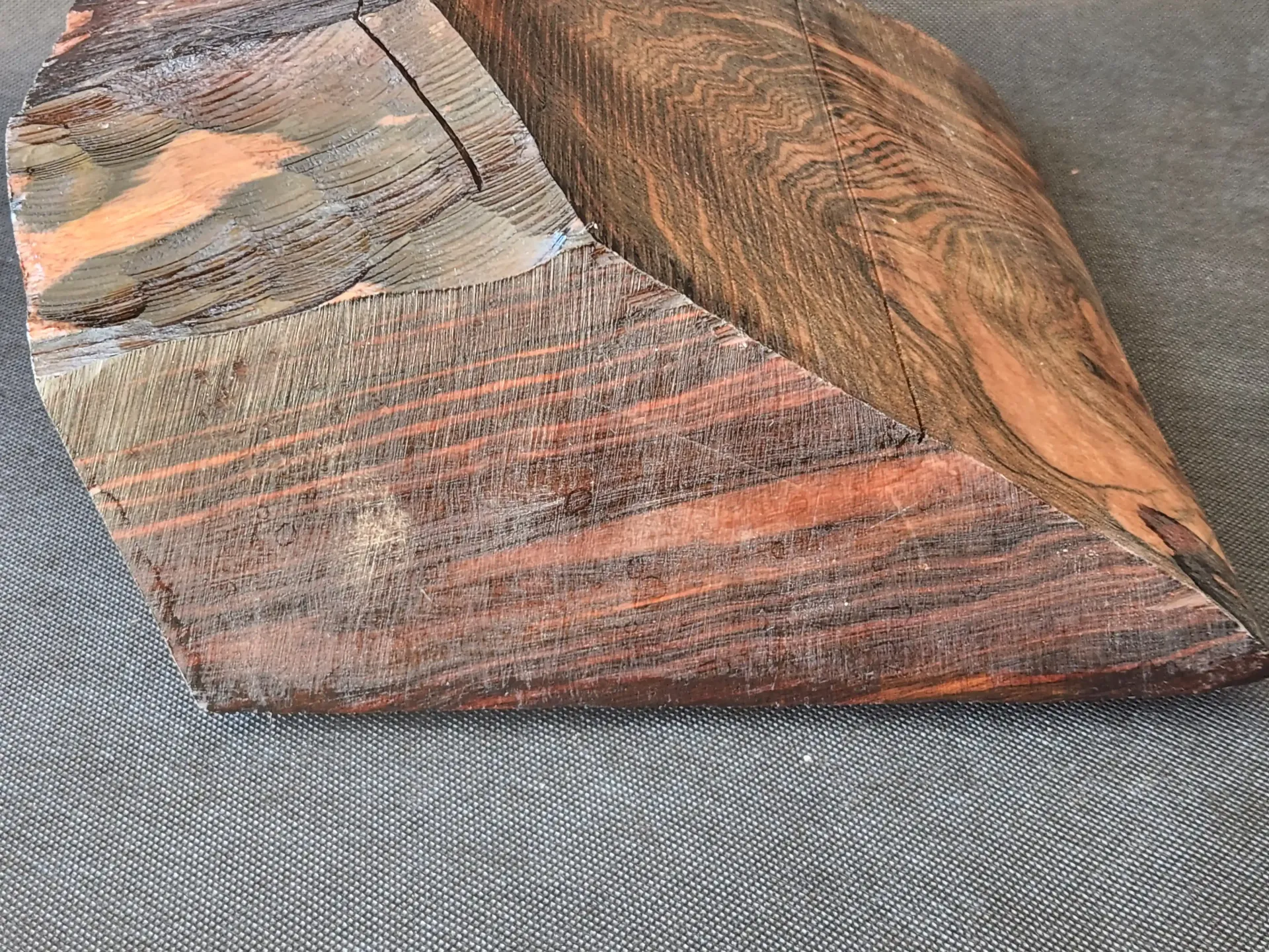 Striped Macassar ebony with brown and black bands