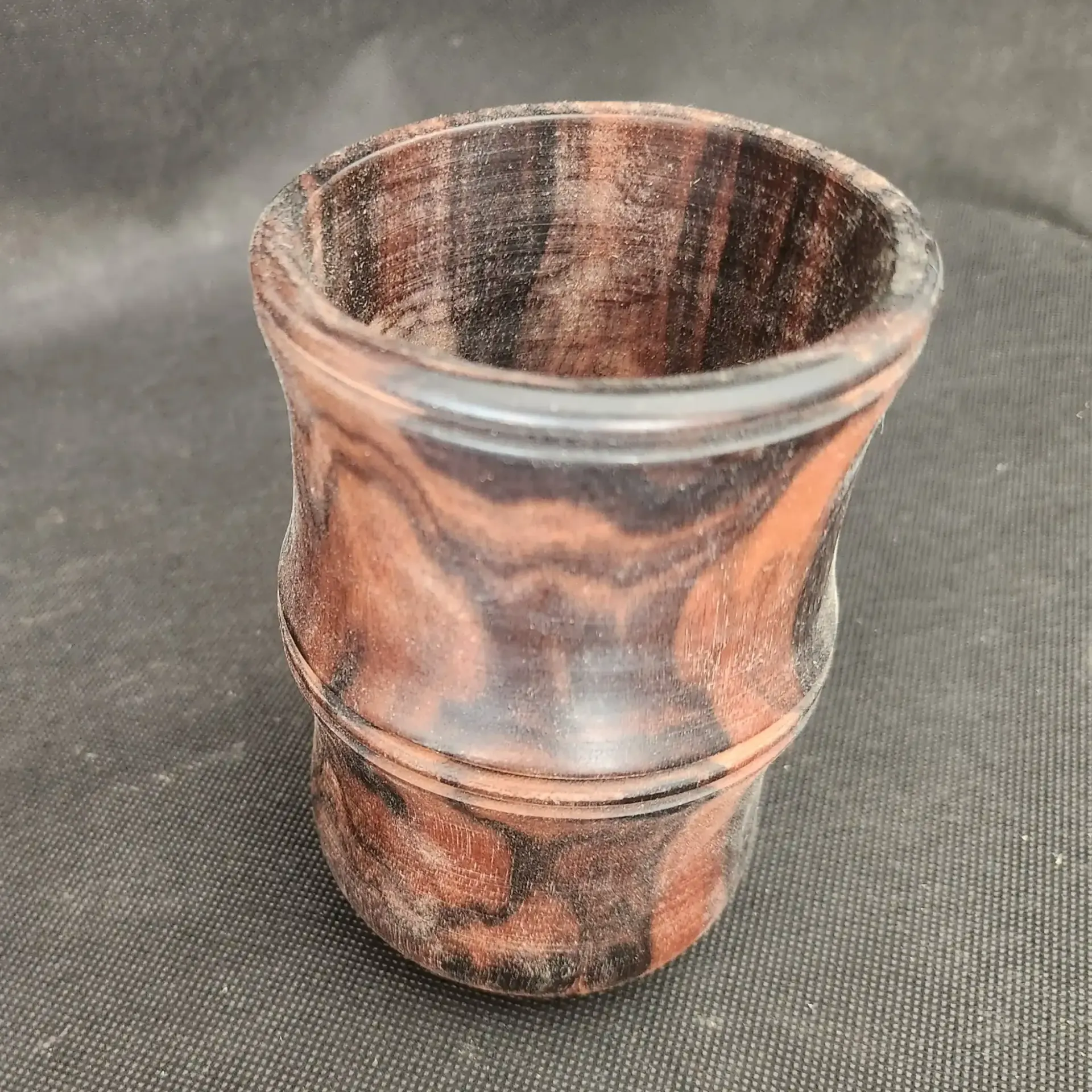 Ebony Macassar Knick-Knoack Cup 
5