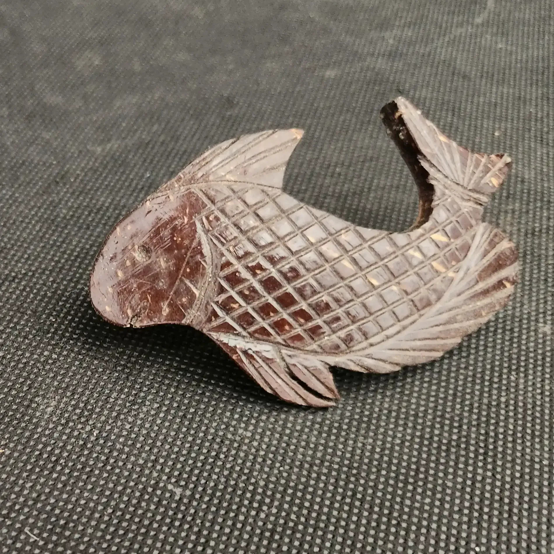 Coconut Shell Barrette 
3.5