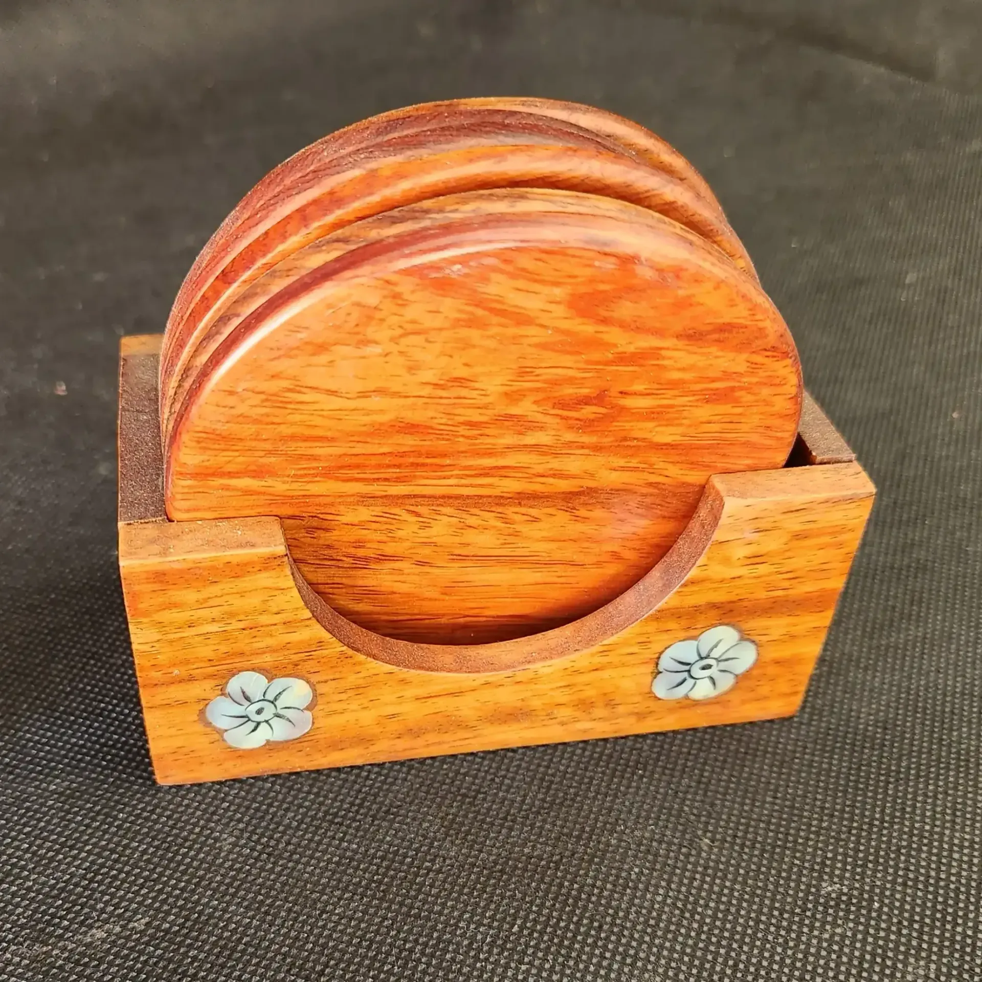 Rosewood Coaster Set 
4.5