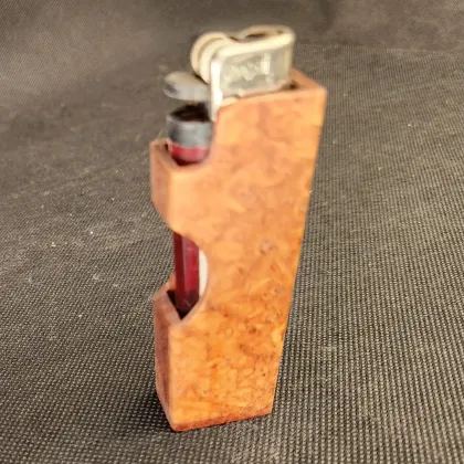 Rosewood Burl Cigarette Lighter Holder
3
