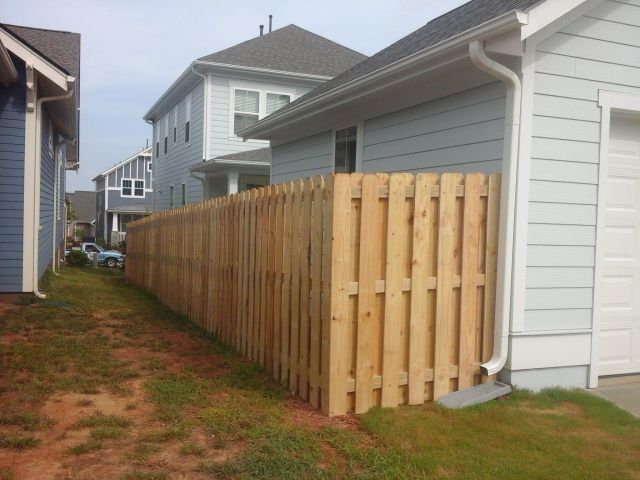 Newly Installed Wooden Fence
