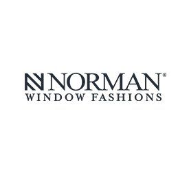 The logo for norman window fashions is on a white background. Love is Blinds Arizona (844) 936-2446