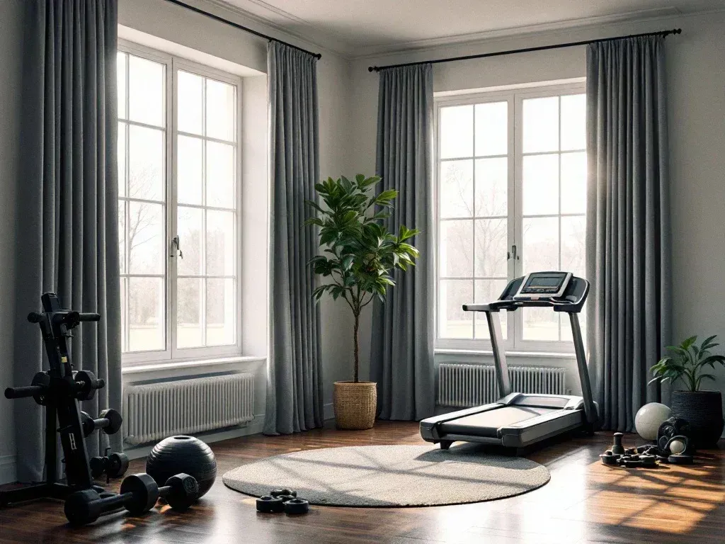 Top Window Treatments for Home Gyms and Yoga Room