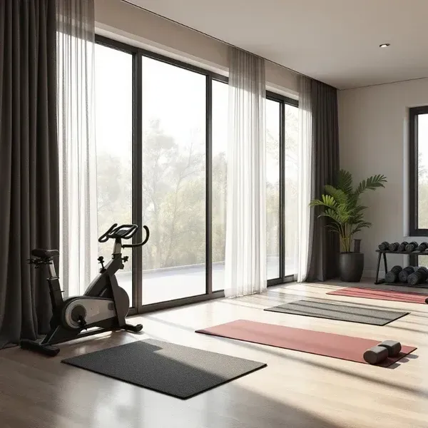 Top Window Treatments for
Home Gyms and Yoga Rooms