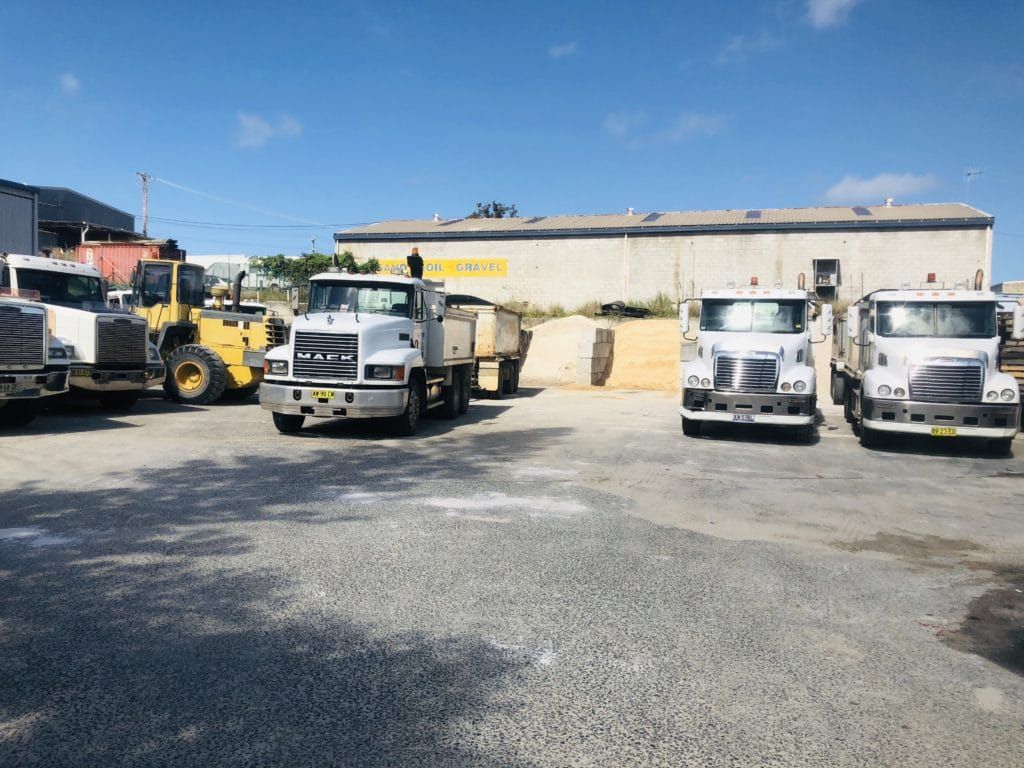Fleet of Trucks — Ian Brown Sand Supplies and Tipper Hire In Port Macquarie, NSW