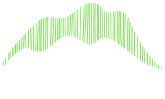 A green line graph on a white background that looks like a mustache.