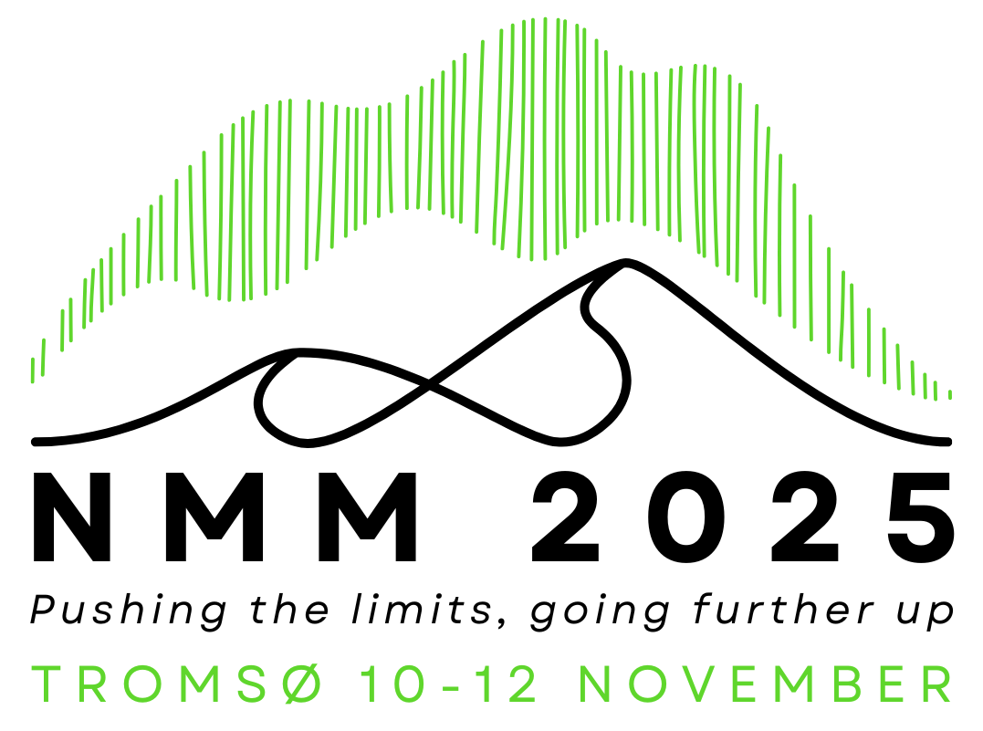 A logo for nmm 2025 pushing the limits going further up