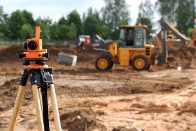Theodolite at construction site - Surveying Services in Stuarts Draft, VA