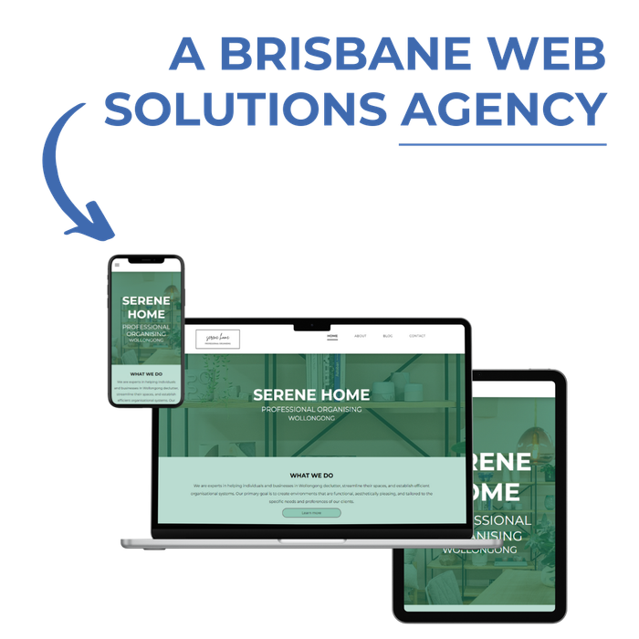 screen mockup on laptop, phone and tablet of a website Lucknow Web Solutions designed and developed.