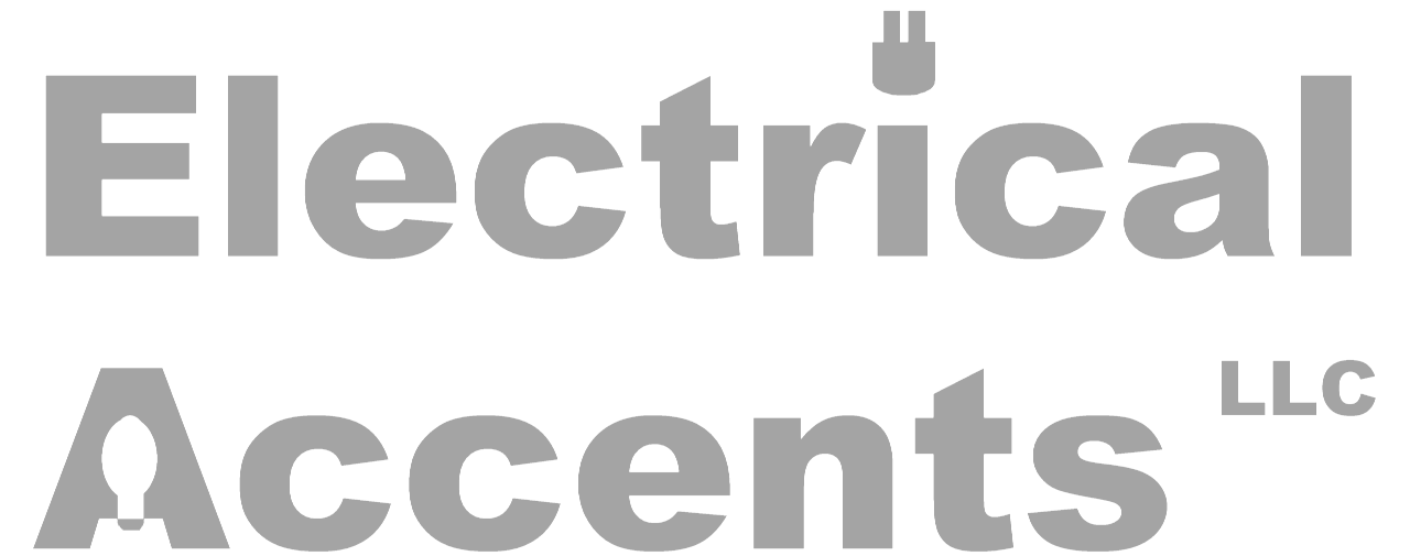 The logo for electrical accents llc is black and white.