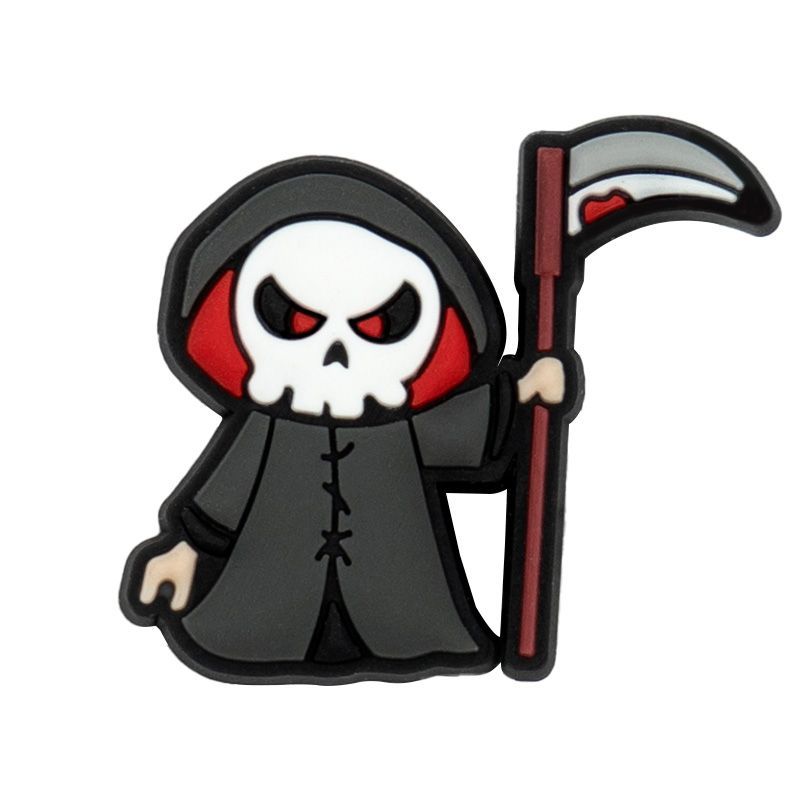 A grim reaper with a scythe in his hand