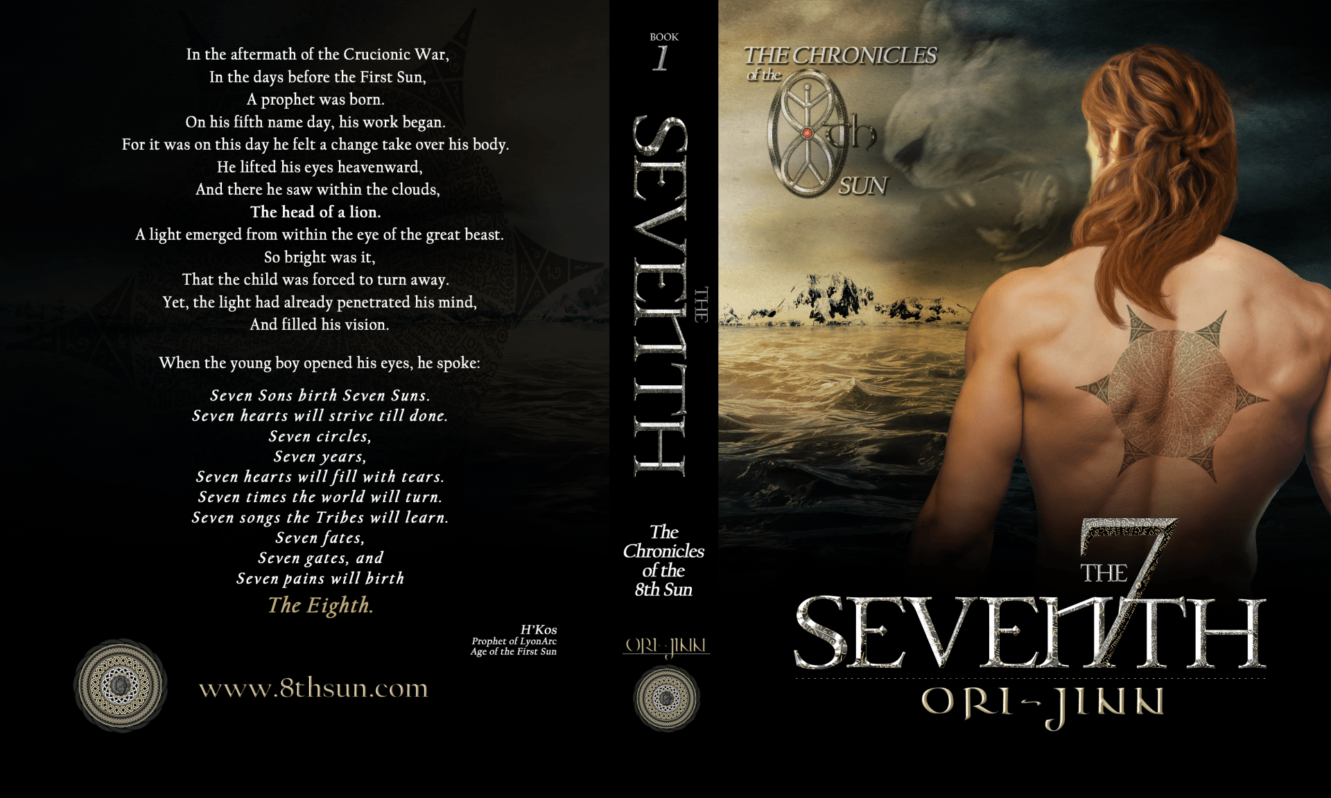 The cover of a book called the seventh