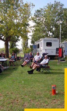 Shaded area in caravan park