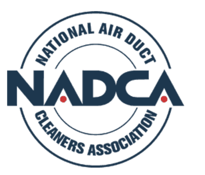 NADCA logo: Dark blue text on white background. The logo is a blue circle with 