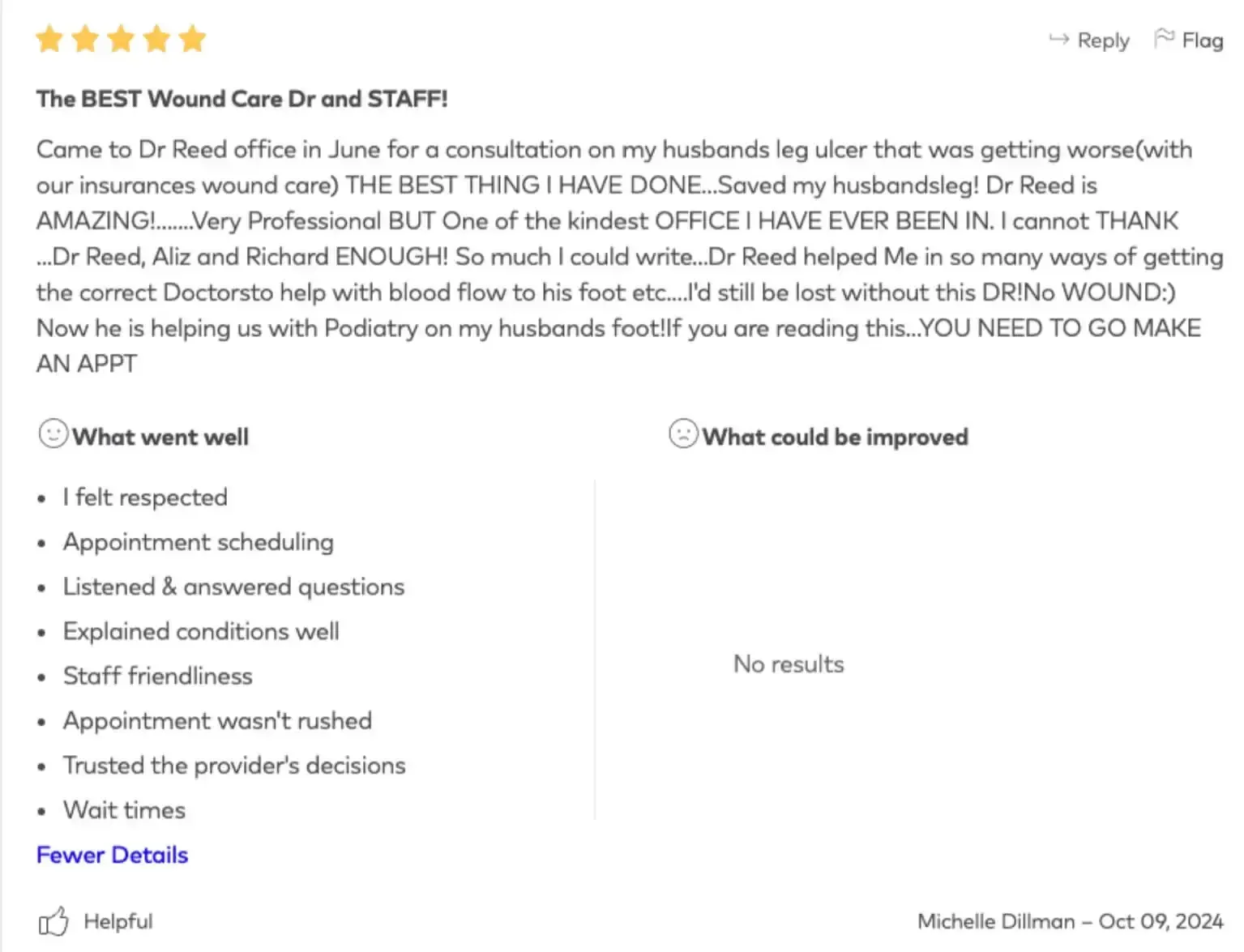 Best Wound Dr Review by a patient