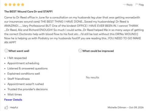Best Wound Dr Review by a patient